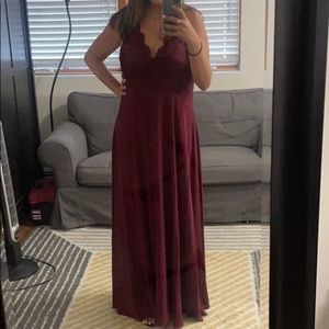 Madalyn Burgundy Lulu’s gown